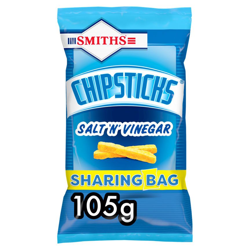 Smiths Smiths Chipsticks Salt &amp;amp; Vinegar Sharing Snacks Crisps 105g