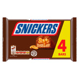 Snickers Caramel, Nougat, Peanuts &amp;amp; Milk Chocolate Snack Bars Multipack 4x41.7g