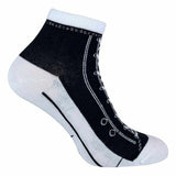 Sock Snob 2 Pairs Cotton Socks That Look Like Shoes 6-11 UK Black / 3EA