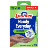 Spontex Handy Multi-Purpose Disposable Gloves Latex Free &amp;amp; Powder Free   100 per pack
