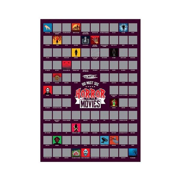 #Winning Scratch Poster - 100 Horror Movies - McGrocer